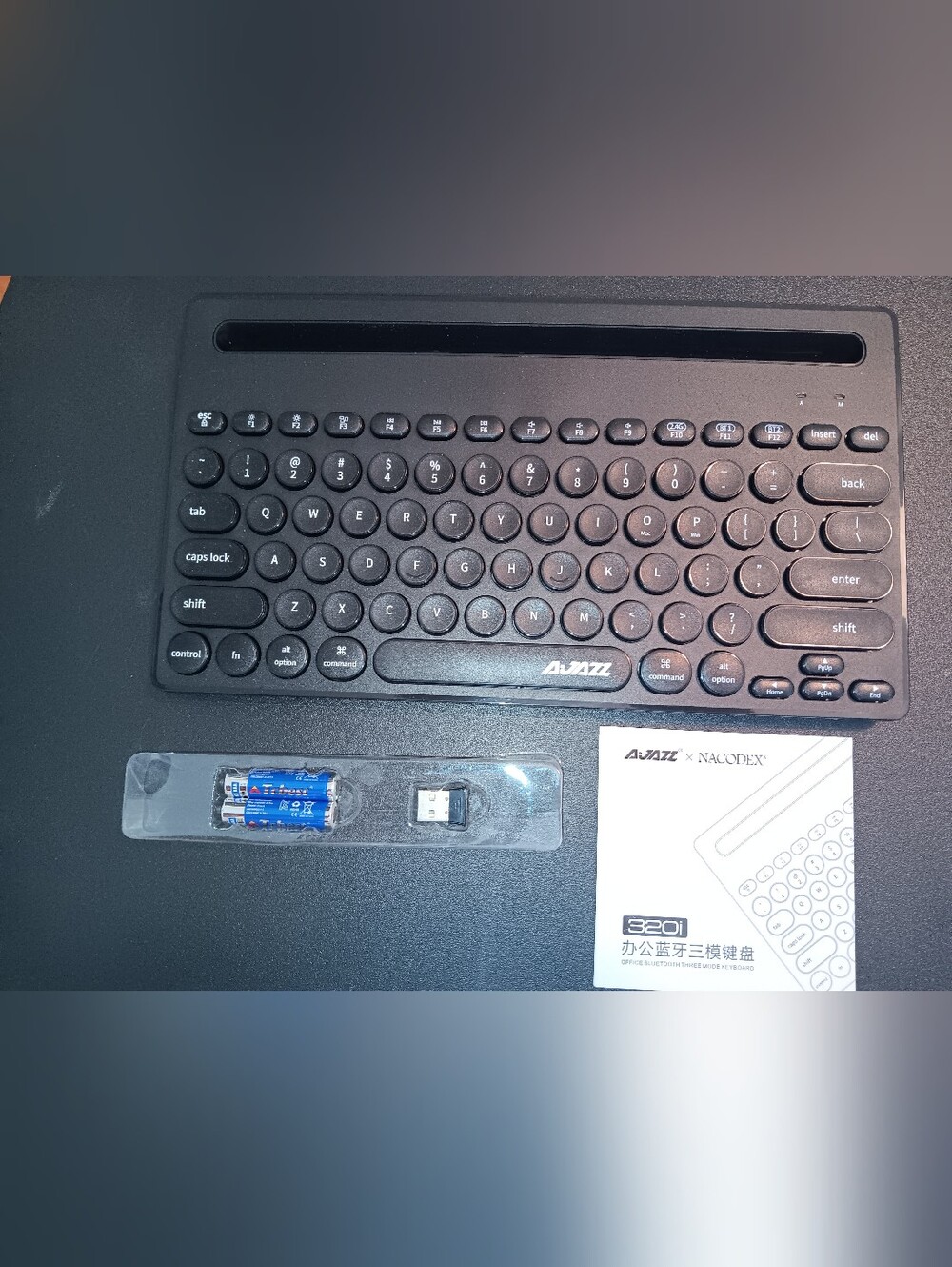 AJAZZ X NACODEX Compact Wireless Keyboard in Black 3 MODE.